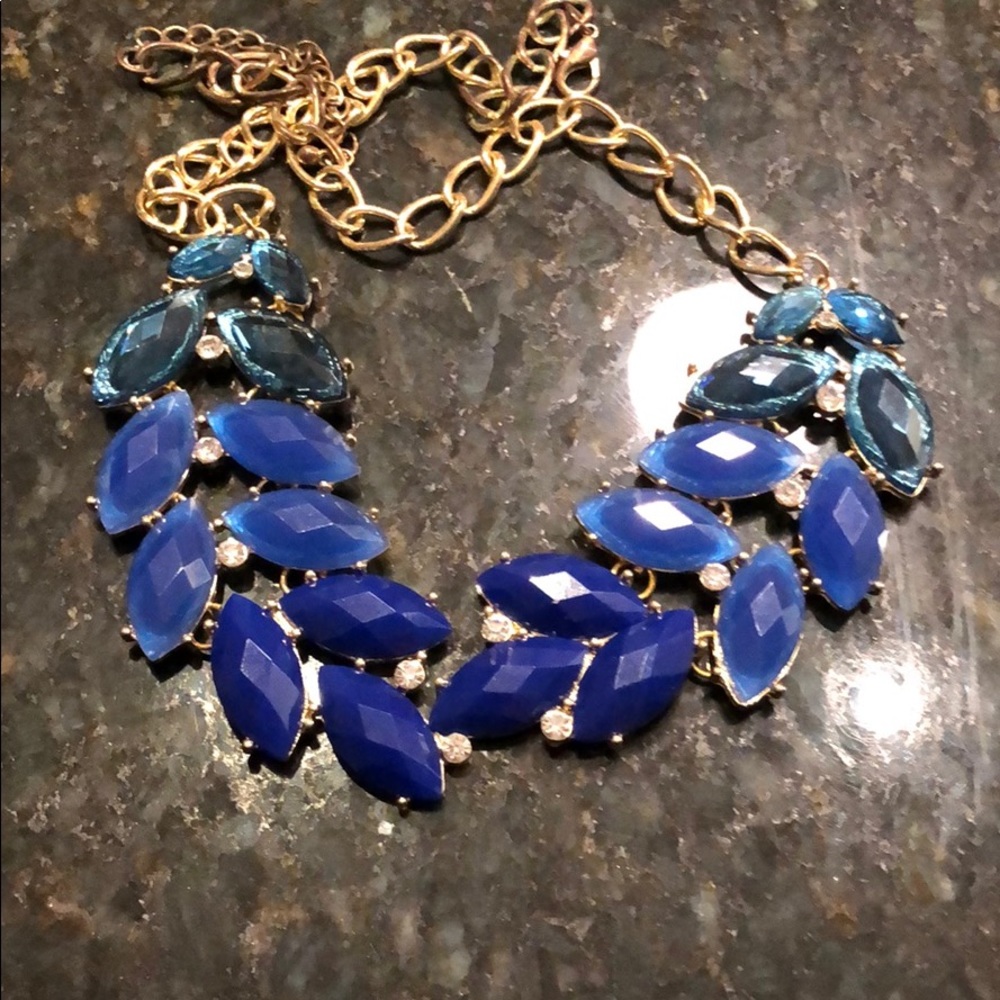 Blue Statement Necklace - image 2